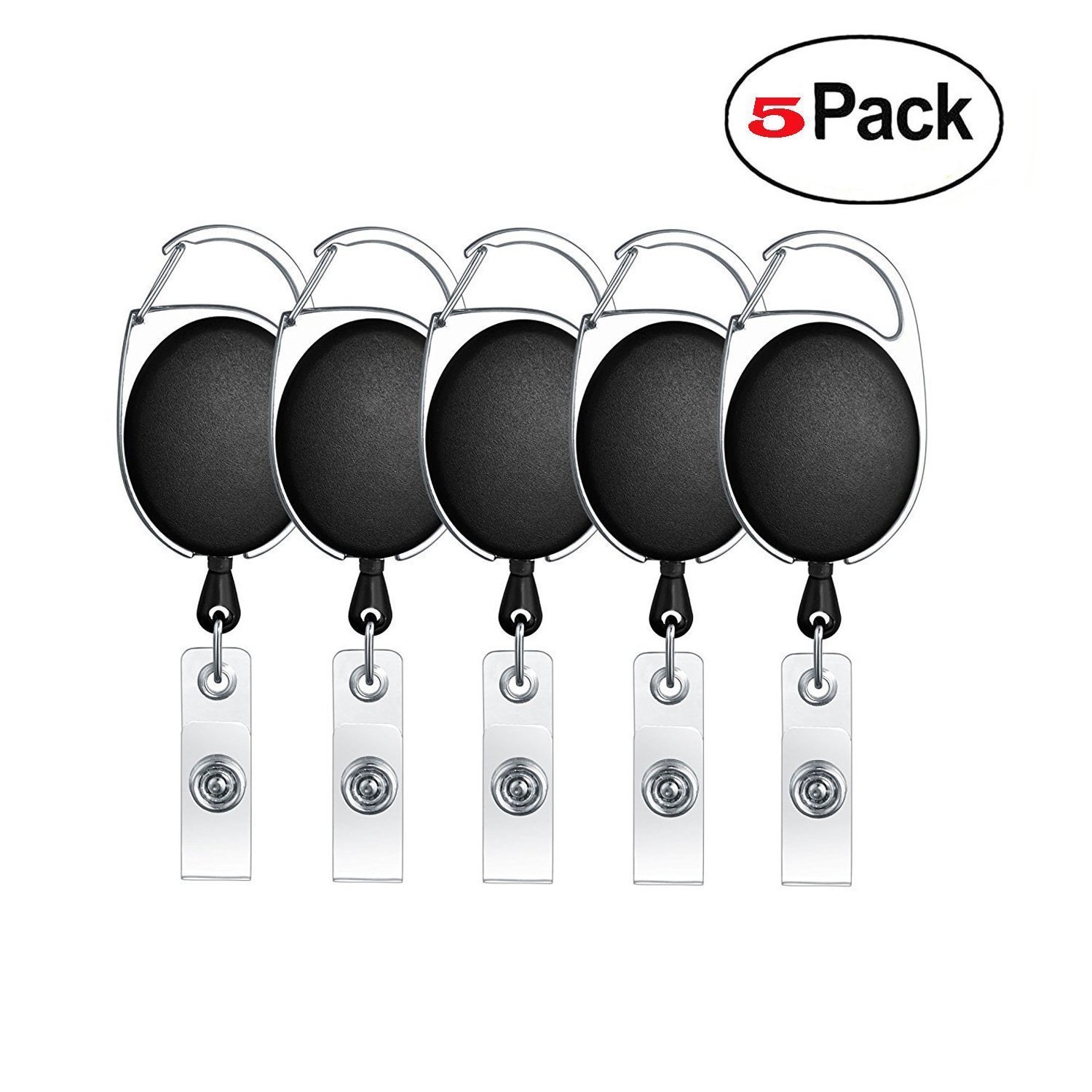 Oval Shape Retractable yoyo Clip for id Card Holder Black Amazon.in Office Products