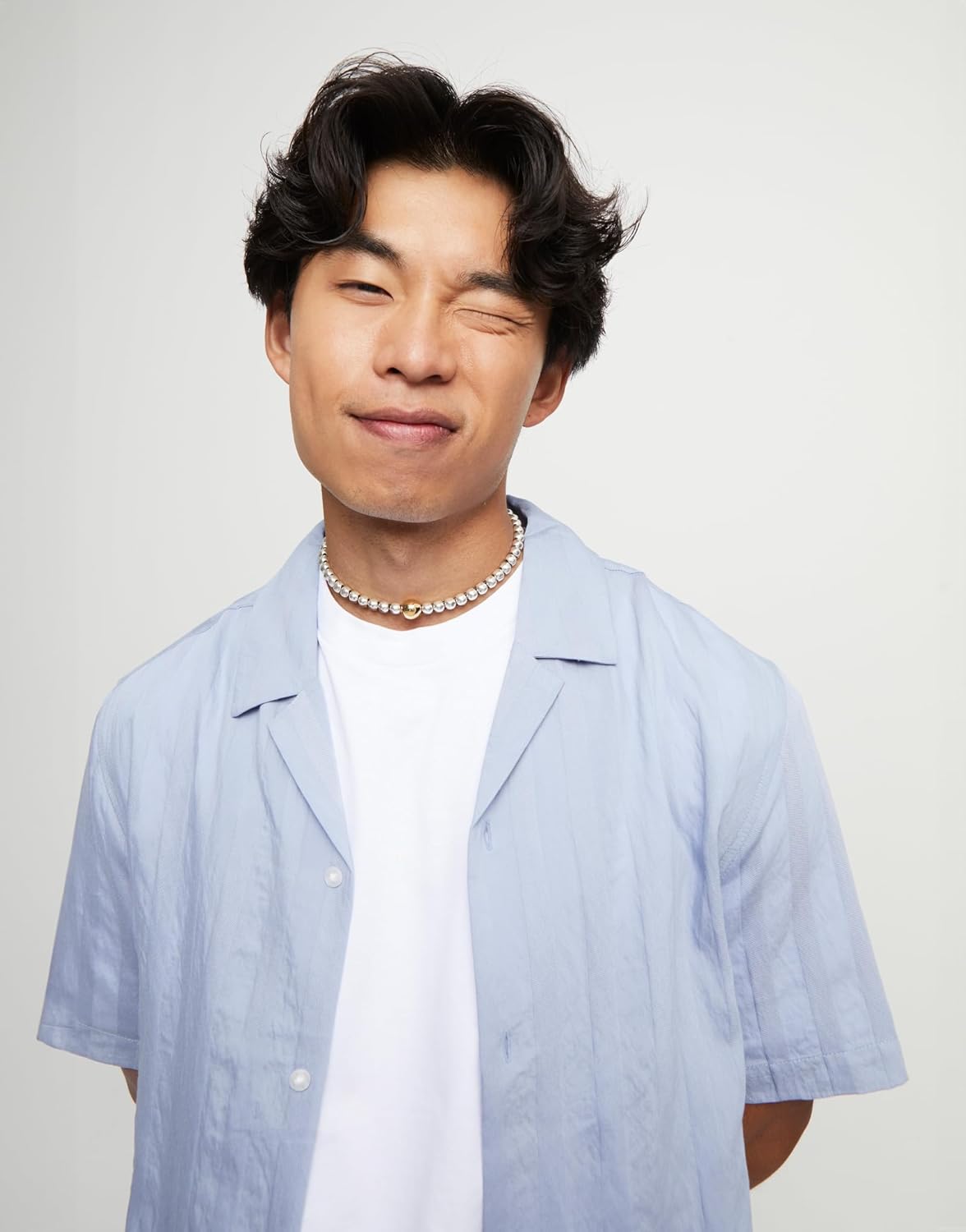 Uno de 50 Sterling Silver-Plated & 18K Gold-Plated Beaded Necklace, Graduated Bubble Design, 16" Extends to 18", SER INTREPIDA - Image 4