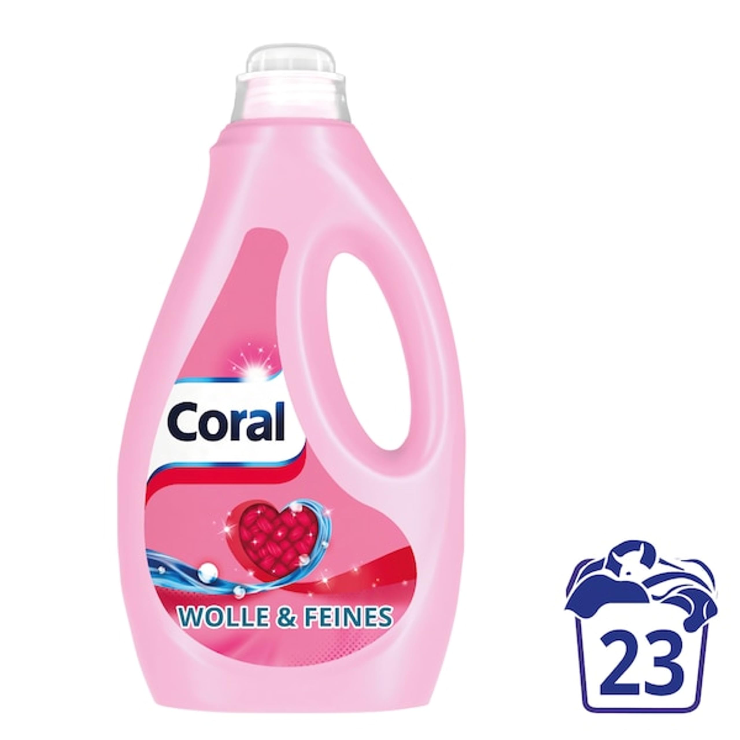 Coral - Detergente suave para lana y detergente líquido fino para una limpieza suave, 23 WL (1,15 L)