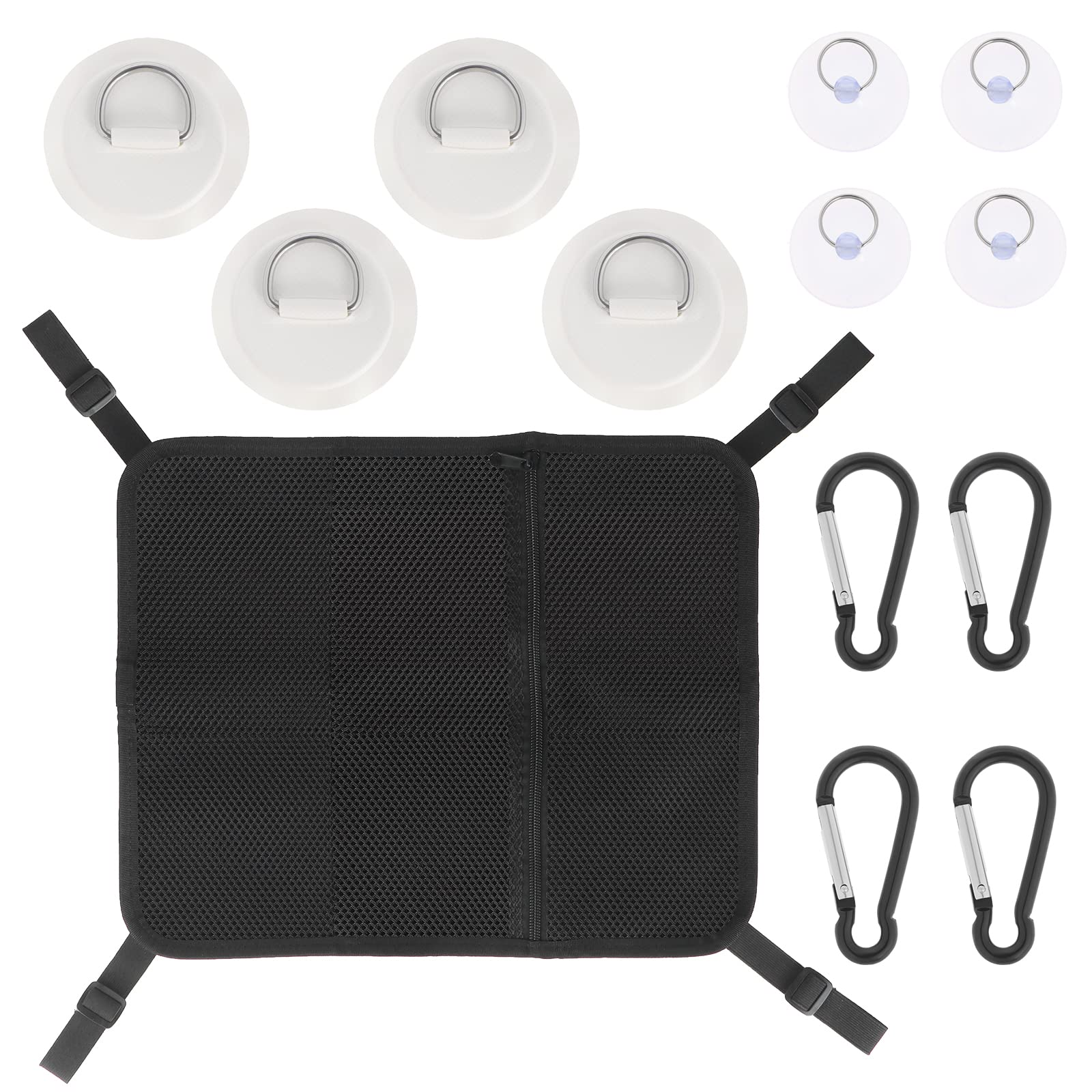KEESIN Bolsa para Tabla de Surf,Malla Sup Cubierta Seca Bolsa de Almacenamiento con D-Ring Gancho Clips y ventosas para Stand Up Paddleboard, Tabla de Surf, Kayak, Barco, Canoa, Rafting
