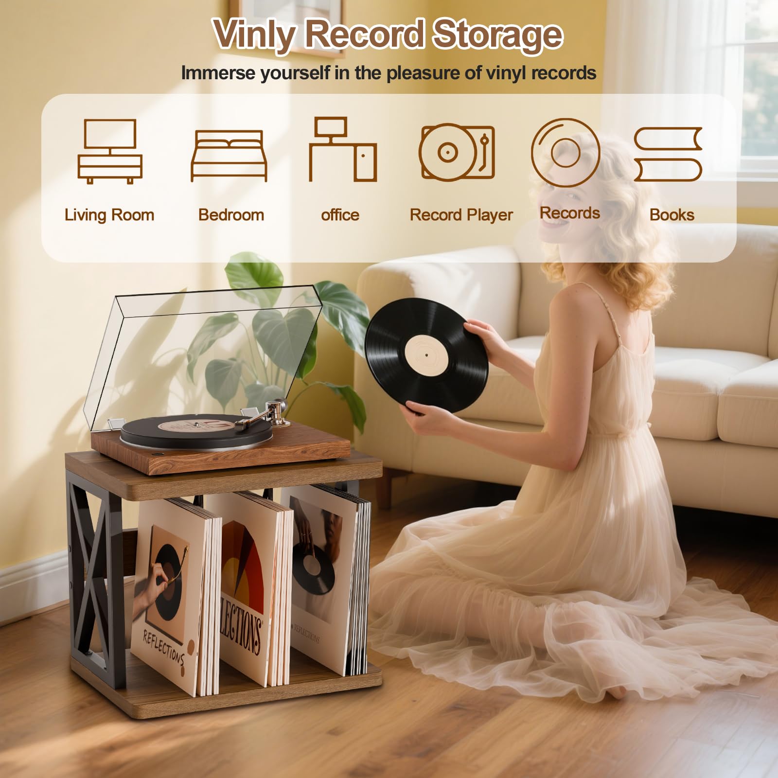 Rangement Vinyle, Meuble Vinyle, Meuble Platine Vinyle