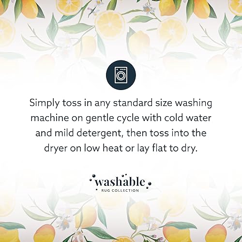 Miniatura 18 de Linon The Anywhere - Alfombra lavable Wesley marfilamarillo, 5 x 7 pies