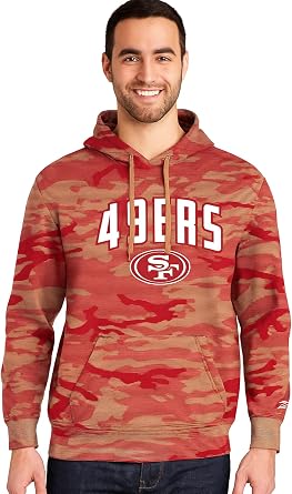 Zubaz NFL Teams Mens Hooded T-Shirt with Accent Sleeves Small - 5XL | Official NFL Apparel, Long Sleeve Hooded T-Shirt, Signature Colorful Sleeve Patterns