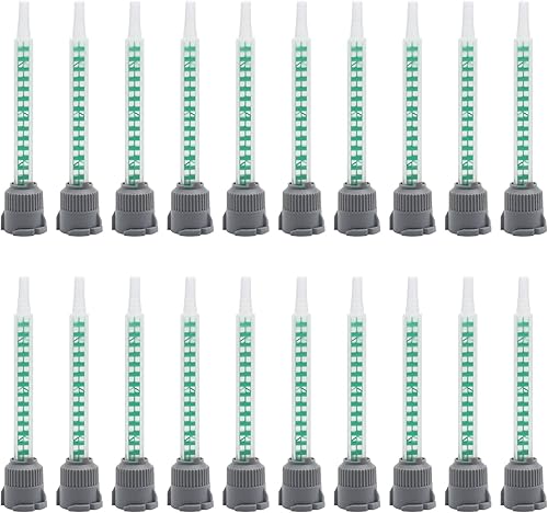 20 puntas de boquilla de mezcla adhesivas epoxi para aplicador de pistola de 1.7fl oz, relación 11