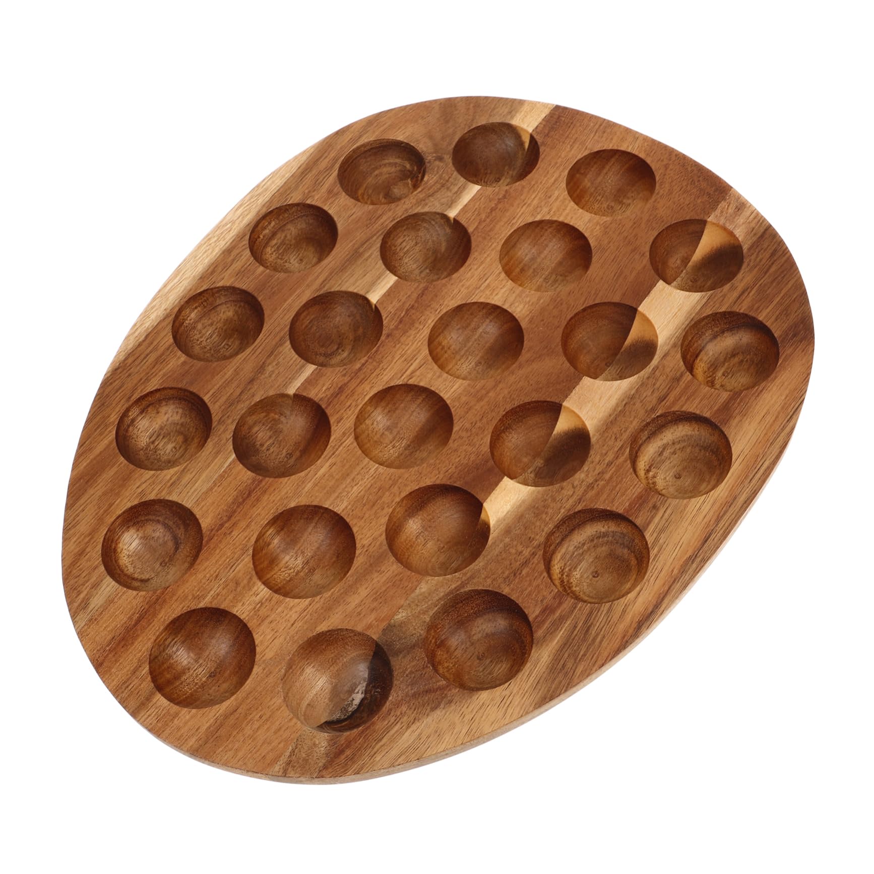 CIYODO Egg Storage Tray Oval Shaped Egg Platter Deviled Egg Tray Deviled Egg Container Deviled Egg Platter Countertop Egg Container Hard Boiled Egg Tray Food Serving Platter Wooden Coffee