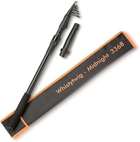 Whistytwig Carbon Fiber Telescopic Fishing Rod - Easy Travel & Storage - Collapsible Telescoping Design - Ideal for Saltwater & Freshwater -