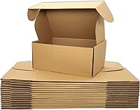 Vista 23 de Cajas de envío negras para pequeñas empresas, paquete de 20 cajas de cartón corrugado de 12 x 8 x 3 pulgadas para envío, embalaje, regalos