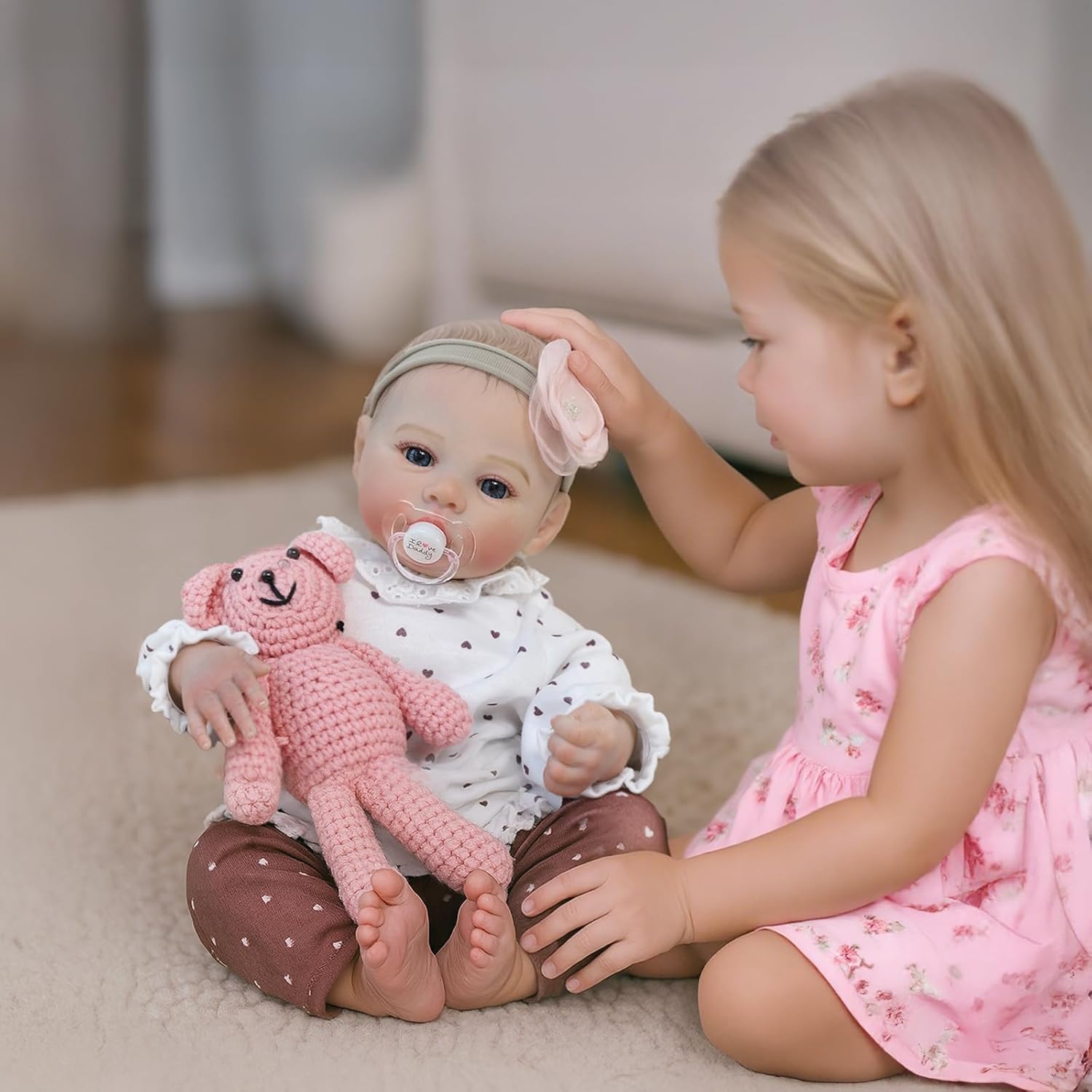 Bambole Reborn Femmina 22 pollici 55cm Bambole Reborn Silicone Morbido Vita Reale Realistico Fatto a Mano Reborn Bambole Originali Toddler Baby Doll Regali per ragazzi e ragazze