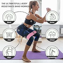 3 Levels Booty Bands Set, Resistance Bands for Working Out, Stretch Bands for Exercise Bands for Women Legs and Butt, Yoga Starter Set