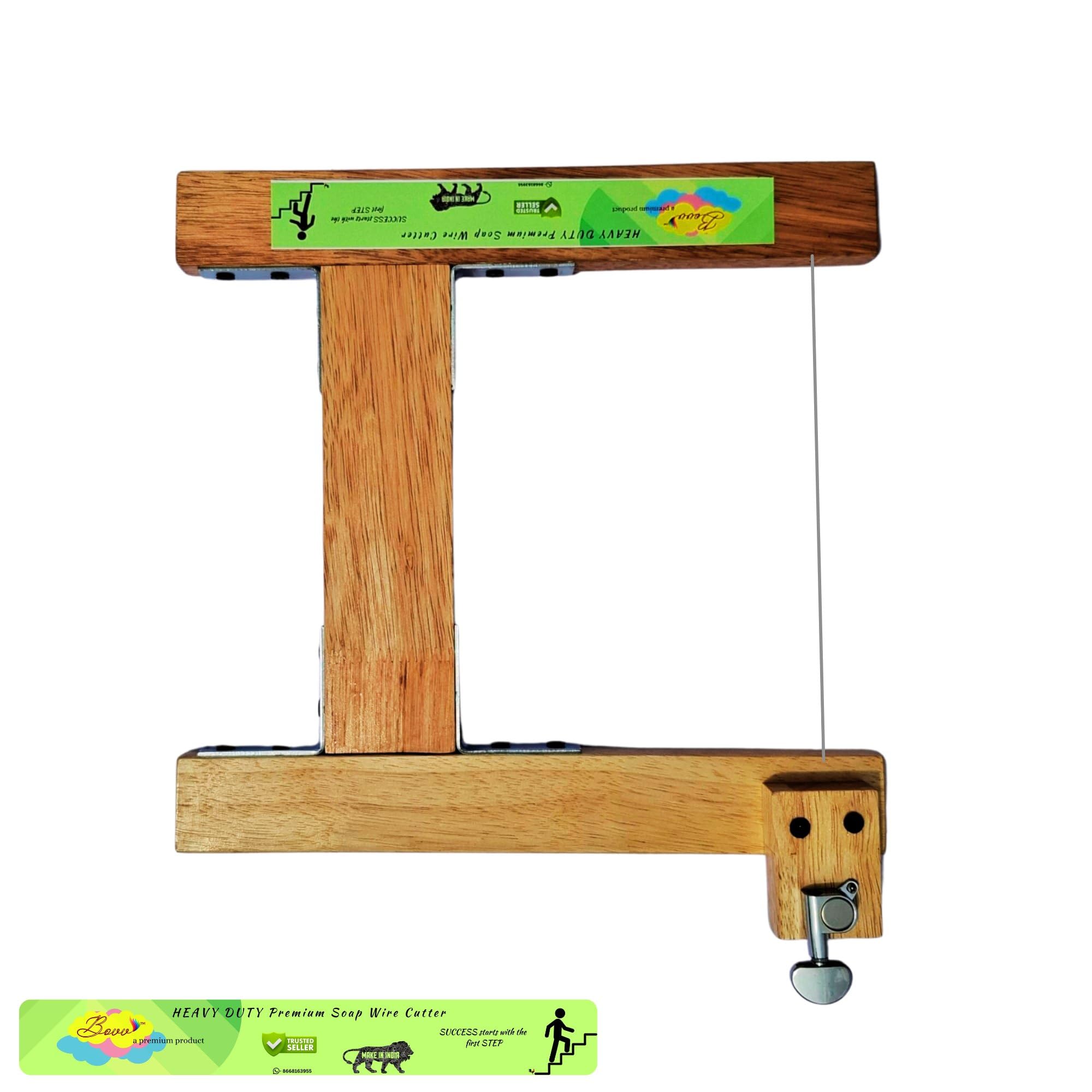 Bovv™ Soap Wire Cutter with Pu (Polyurethane) Coated Wooden Frame. Provides Clean, Uniform Slicing and Eliminates Crumbling Or Sticking Common with Traditional Blades. Offers High Precision-image-47