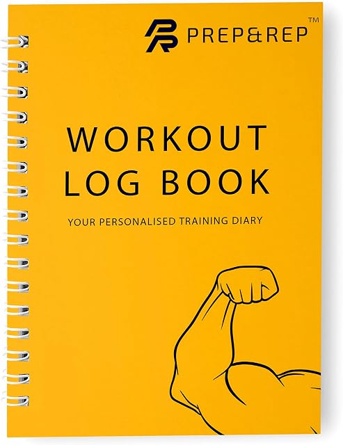Prep and Rep Gym Workout Logbook | 114 Training Record Pages | A5 Gym, Fitness & Training Diary | Set Yourself Goals & Record Training Progress