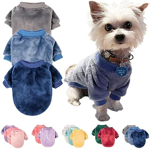 FabriCastle Dog Sweater, 3-Pack Dog & Cat Clothes, Ultra Soft