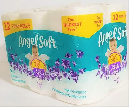 Miniatura 3 de Producto auténtico "A S"  Papel higiénico de baño, 12 rollos familiares, papel higiénico de lavanda fresca