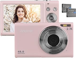 Galori 2.7K Câmera Digital Filmadora de Vídeo Compacta 48MP Foco Automático Tela IPS de 2,88 polegadas Zoom 16X Anti-shake Face Detact Captura de Sorriso Luz de preenchimento LED embutida com bolsa