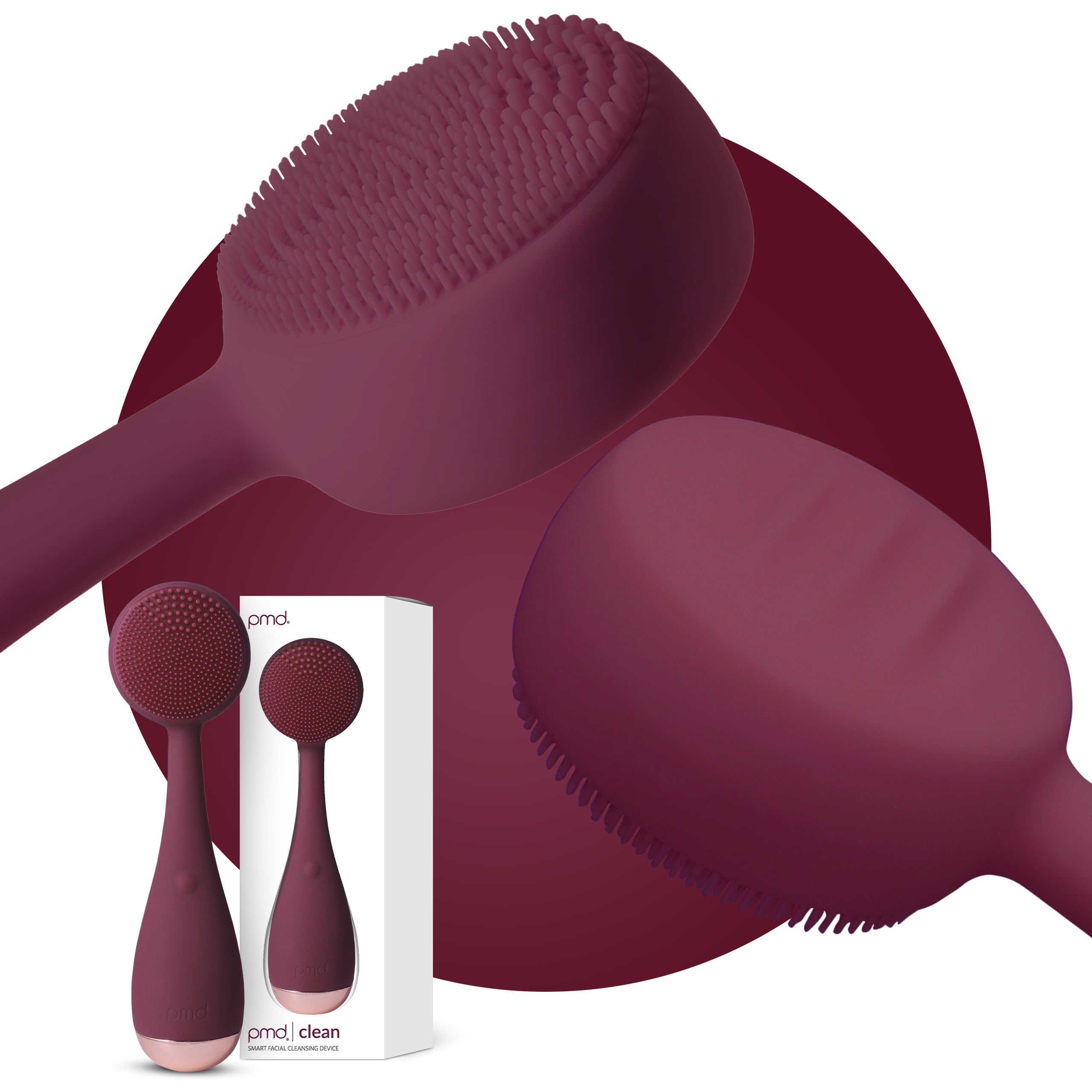 PMD Clean - Smart Facial Cleansing Device with Silicone Brush & Anti-Aging Massager
