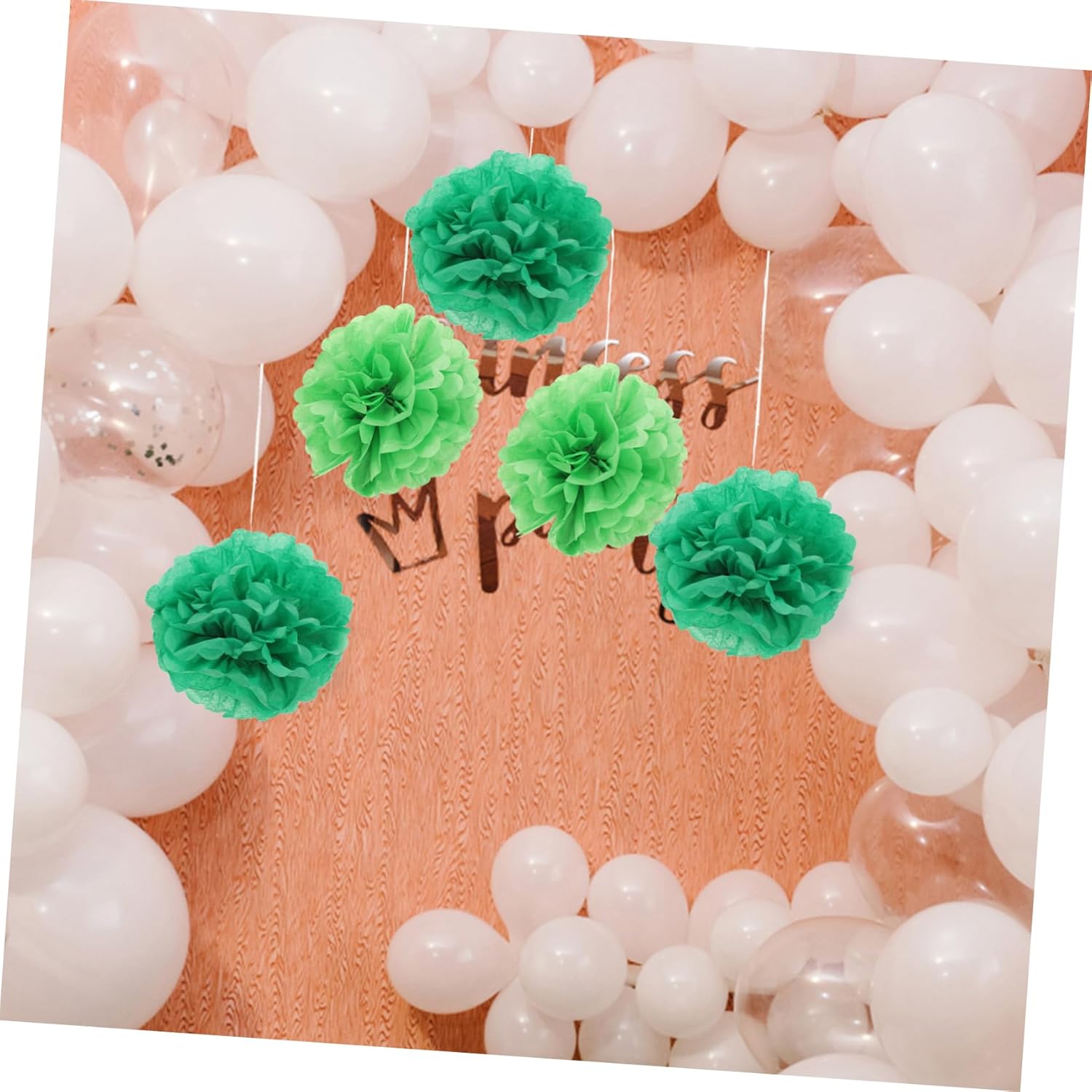 OUNONA 80pcs Paper Flower Pom Poms Decorative Hanging for Parties Weddings and Events Vibrant Colors for Unique Centerpieces and Atmosphere