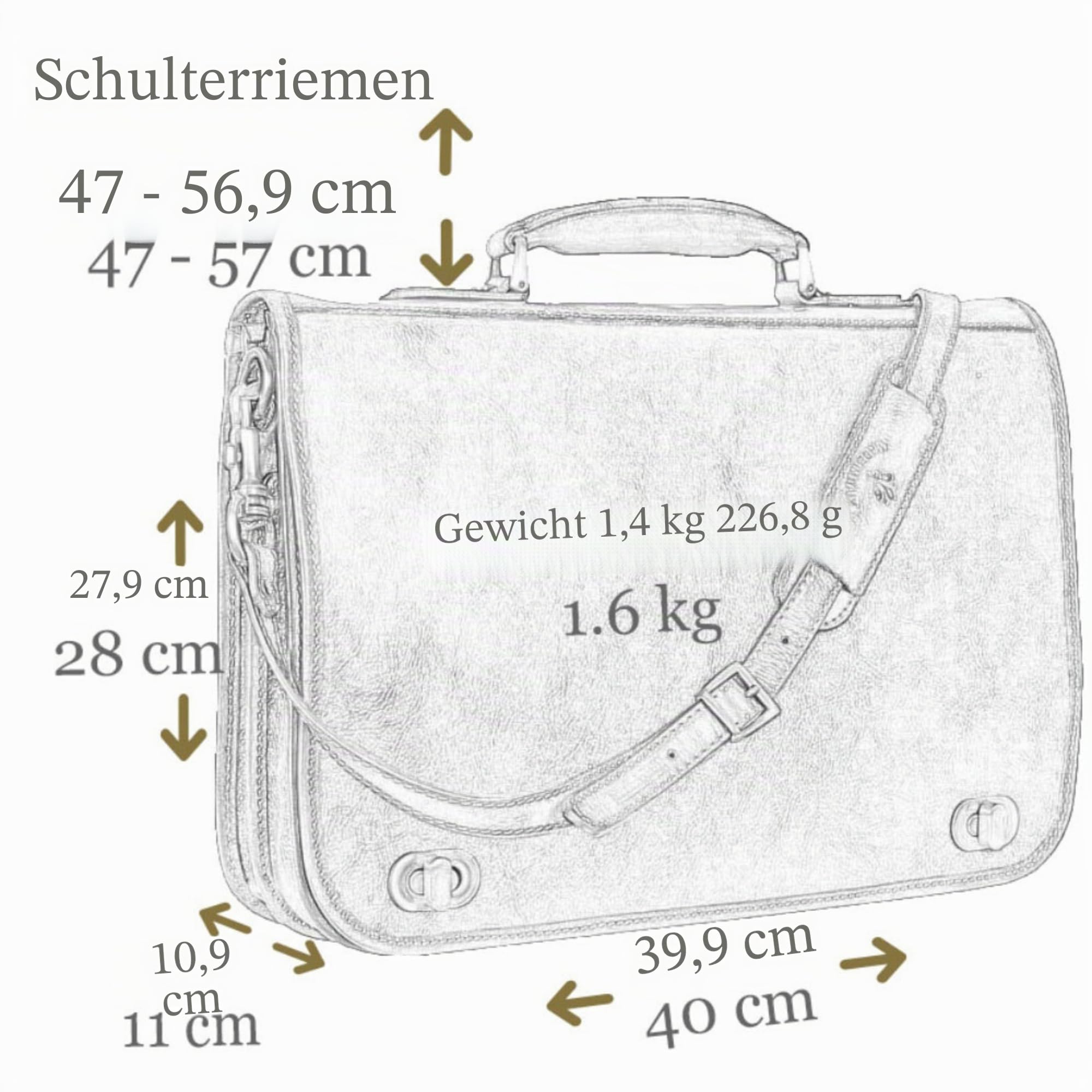 Herren Ledertasche Umhängetasche Leder Aktentasche15 Zoll Laptoptasche Arbeitstasche Bürotasche Lehrertasche Notebooktasche Businesstasche - Time Resistance