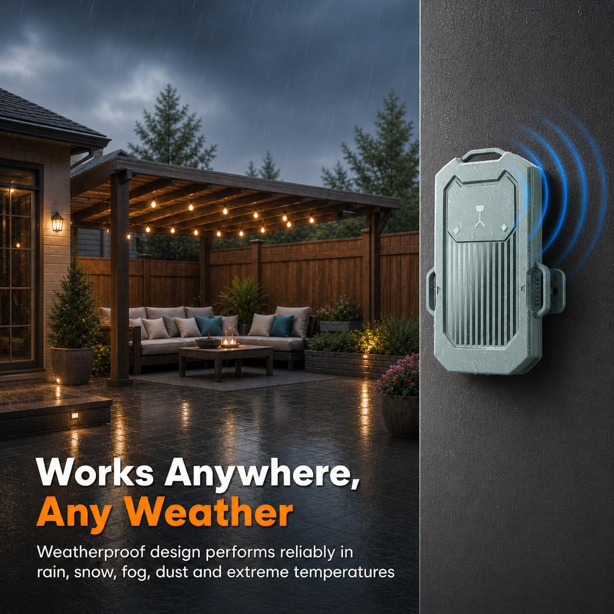 Sistema de alarma de movimiento por radar inalámbrico, rango de 1/2 milla, sensor de movimiento oculto y detector, batería recargable, impermeable IP65, ideal para seguridad del hogar, calzadas,