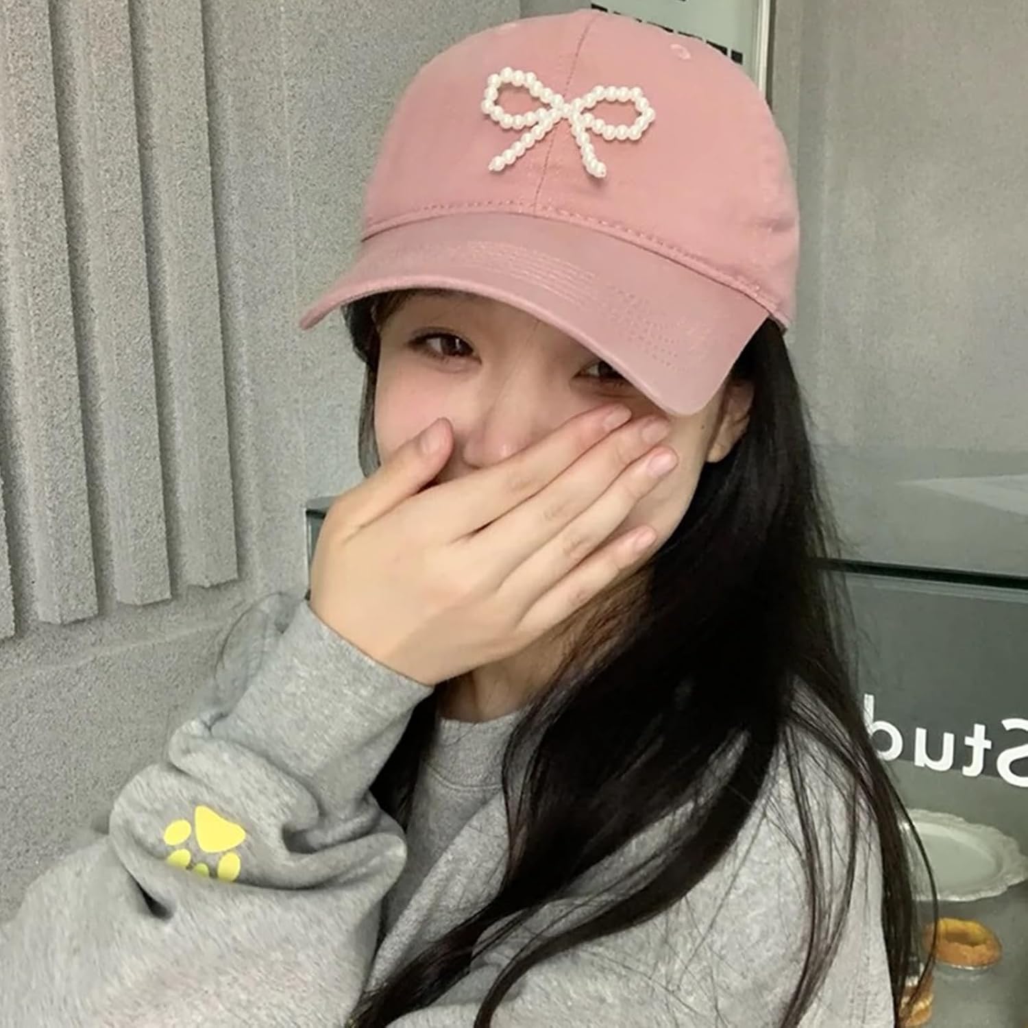 Coquette Baseball Hat Bow Baseball Cap Ponytail Hat for Women Cute Distressed Cap Funny Trucker Hats image 5