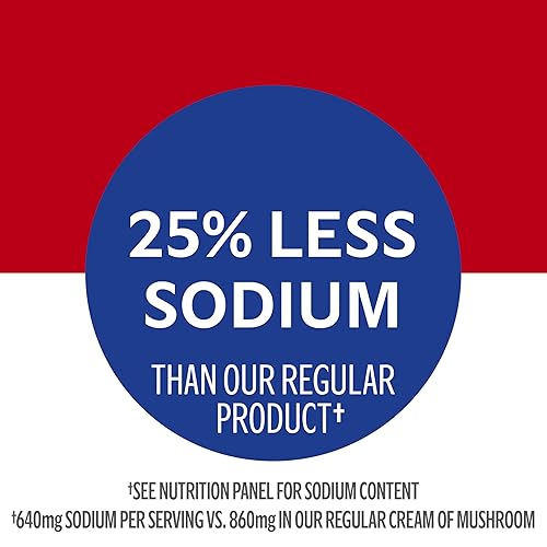 Miniatura 39 de Campbell's Crema condensada sin sal de sopa de champiñones, lata de 10.5 onzas (paquete de 12), marca es Campbell''s