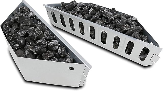 GFTIME BBQ Large Charcoal Baskets for Weber 57cm Charcoal Grills, Charcoal Briquette Coal Fuel Holders for 57cm, Kettle BBQ Charcoal Grills Accessories, compatible with Weber 7403