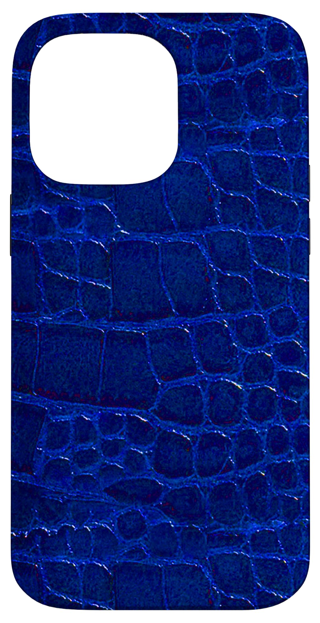 Royal Ocean Blue Crocodile Alligator Reptile Look Case for iPhone 14 Pro Max