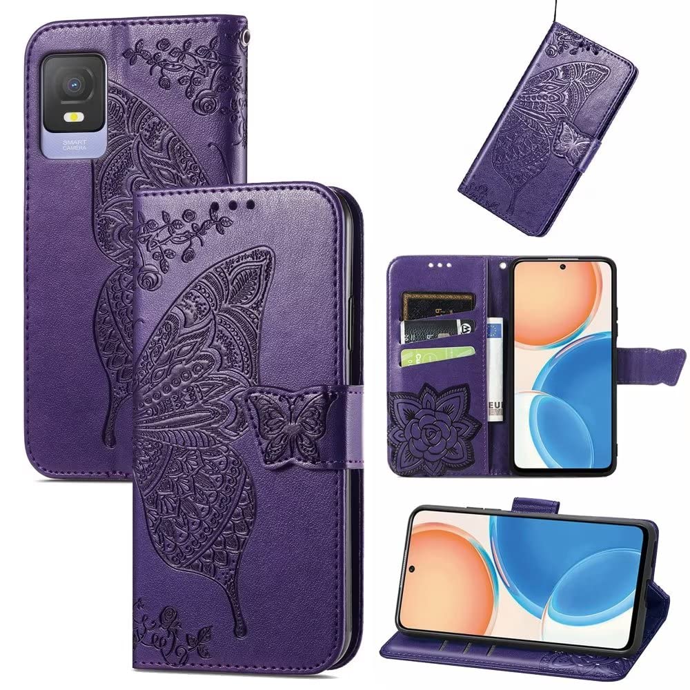 YKTO Custodia Flip Dipinta Cover per TCL 403 Funzione Stand Ultrasottile Antiurto Magnetica Custodia di Libro Pelle Carte Card Holder Multifunzione Portafoglio Phone Case per TCL 403,Panda