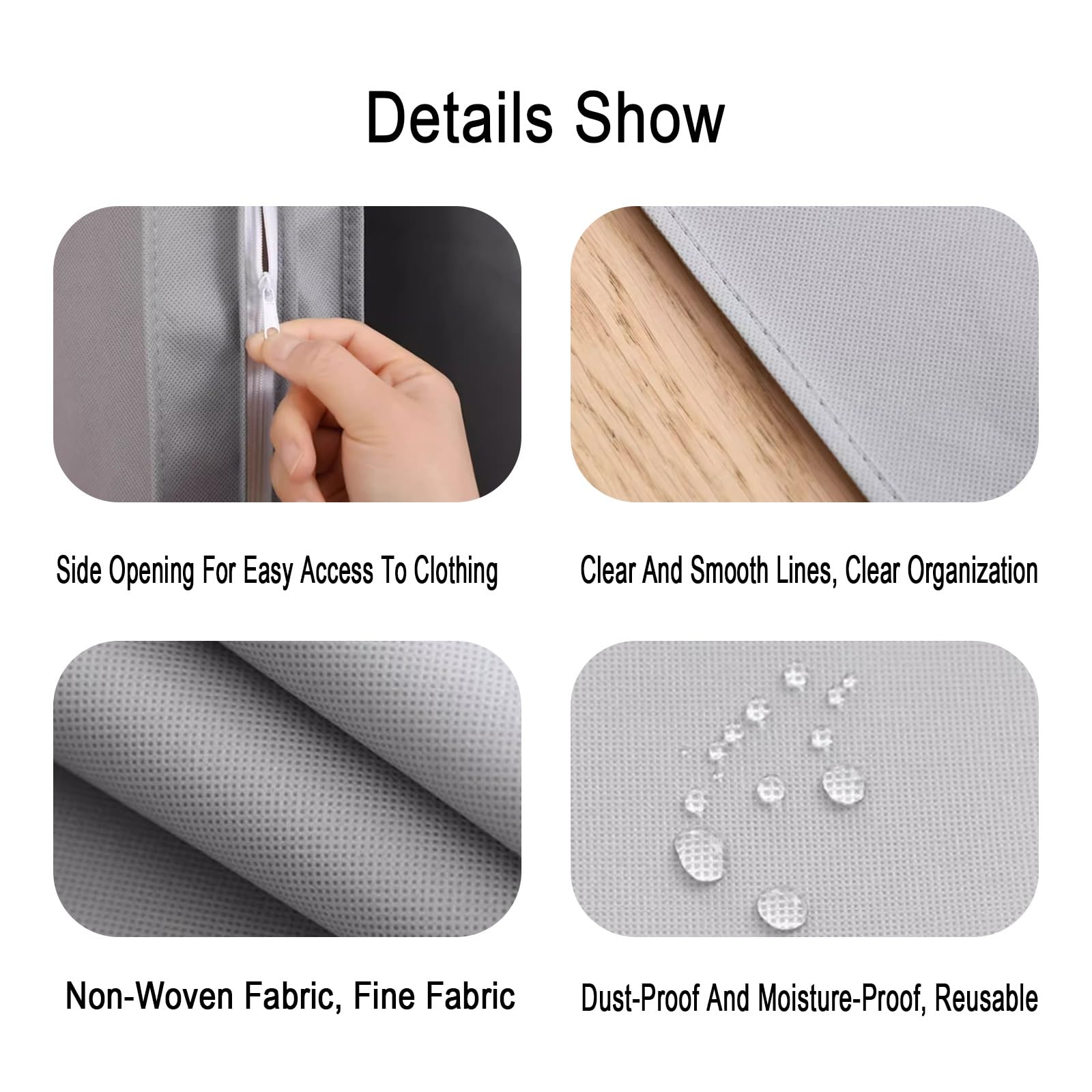 Fundas para Ropa, Fundas para Guardar Ropa, Portatrajes Hombre Viaje Transparentes para Colgar Ropa, 10 Paquetes(Yellow,60 * 11 * 90cm/24 * 4 * 35in)