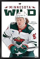 Vista 6 de Trends International NHL Minnesota Wild - Póster de pared Kirill Kaprizov Feature Series 23, 22.4 pulgadas de largo x 14.7 W, versión premium sin