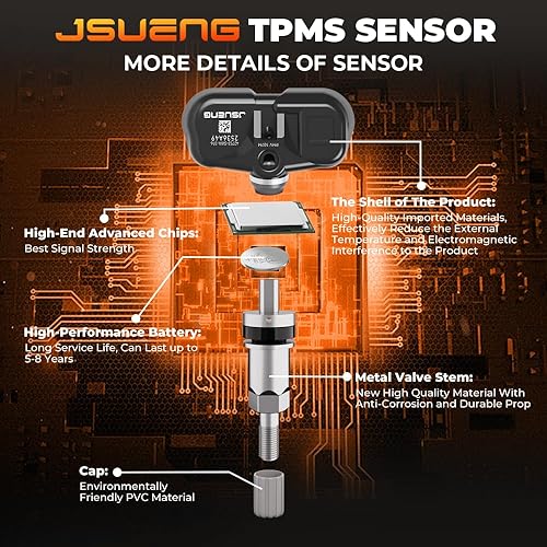 Miniatura 4 de Jsueng Paquete de 1 sensor TPMS, 315 Mhz apto para Honda Accord 2008-2012, para Honda CR-V 2007-2011, para Honda Fit 2008, sensor del sistema de