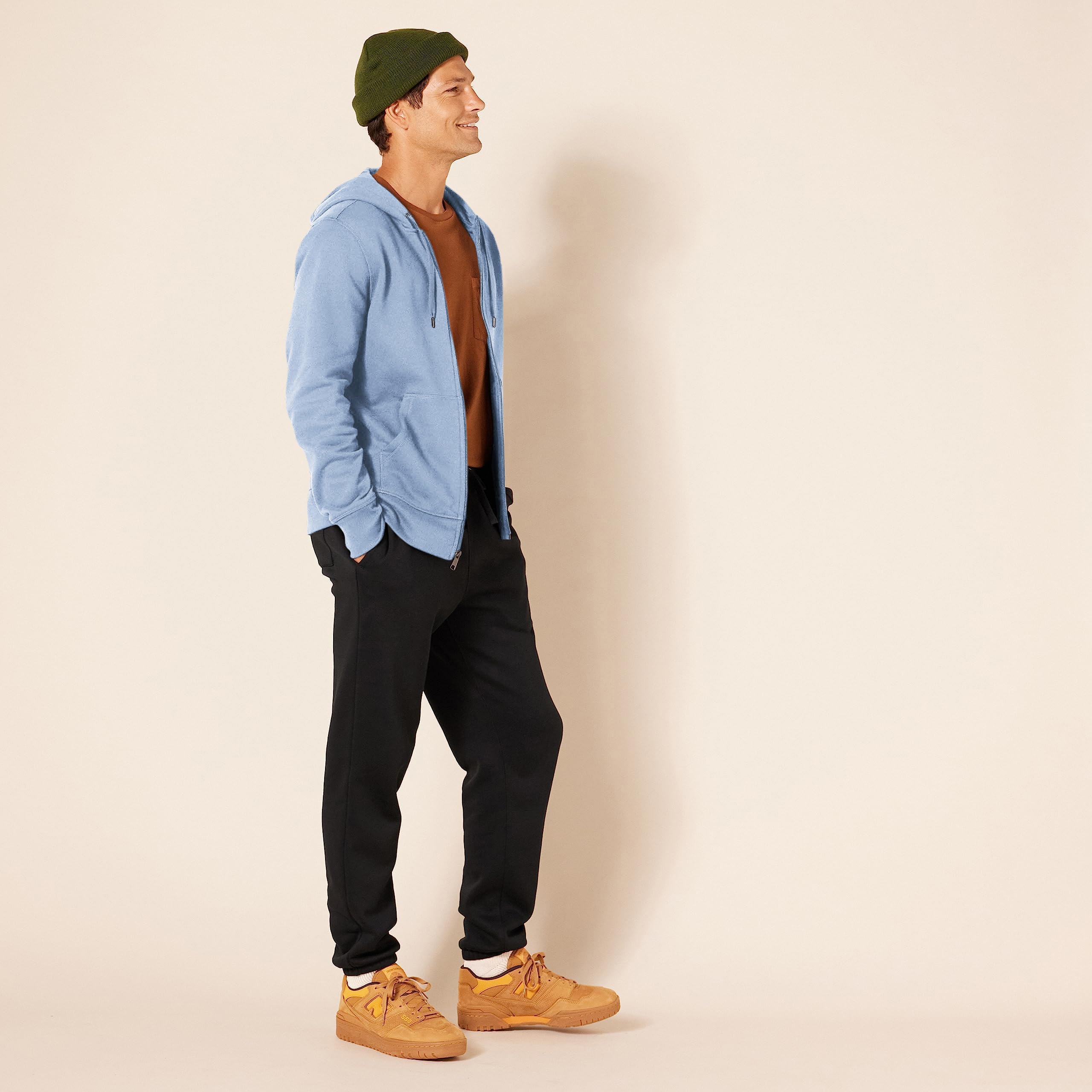 Amazon Essentials Uomo Felpa con Cappuccio e Cerniera Integrale in Pile (Disponibile nelle Taglie Big & Tall)