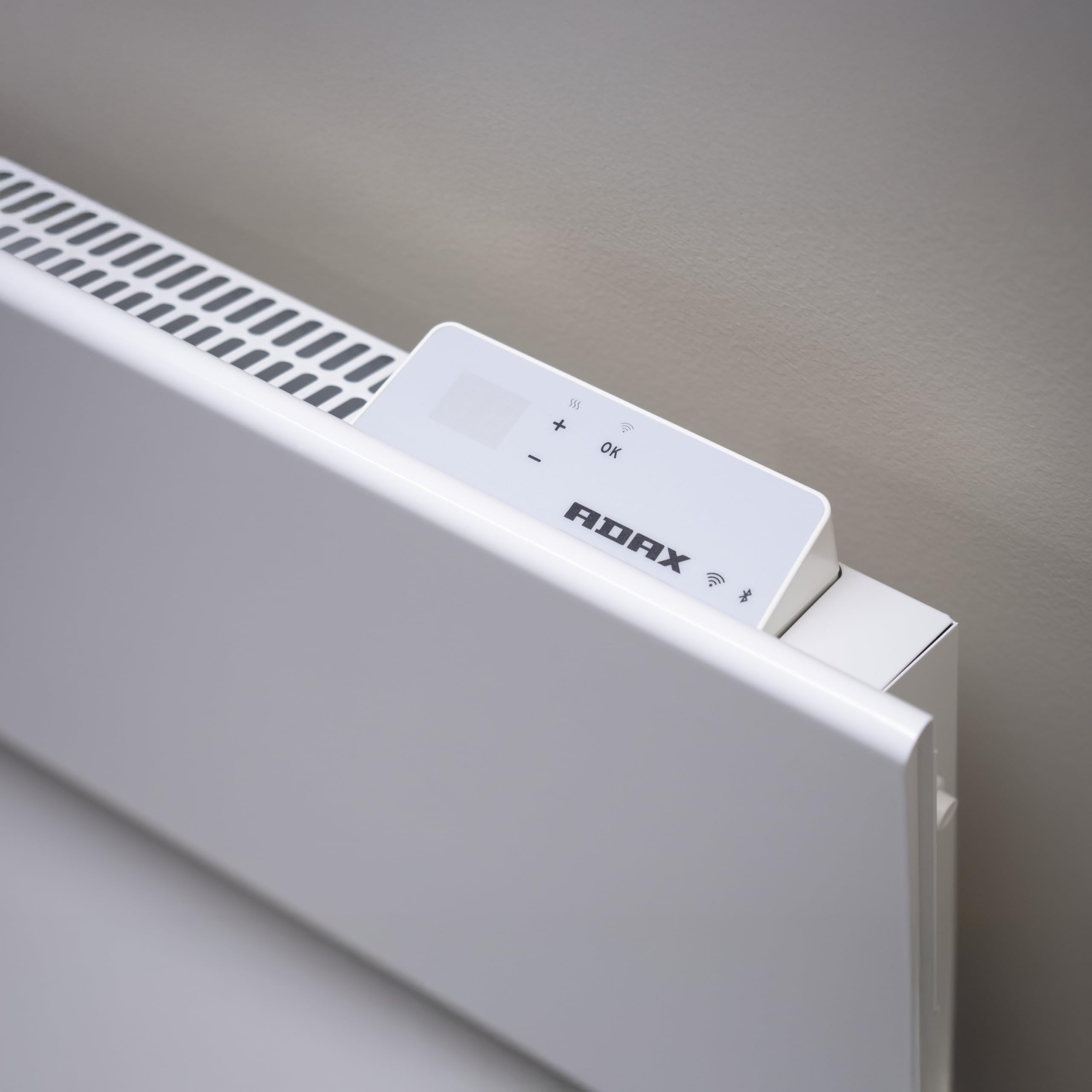 Adax Neo Compact - Intelligente Wifi Elektroheizkörper - 400W, Weiß | Elektroheizung Wandmontage | Wandkonvektor - 420mm | Smartphone-Steuerung | Thermostat mit LCD-Anzeige | Heizung Elektrisch