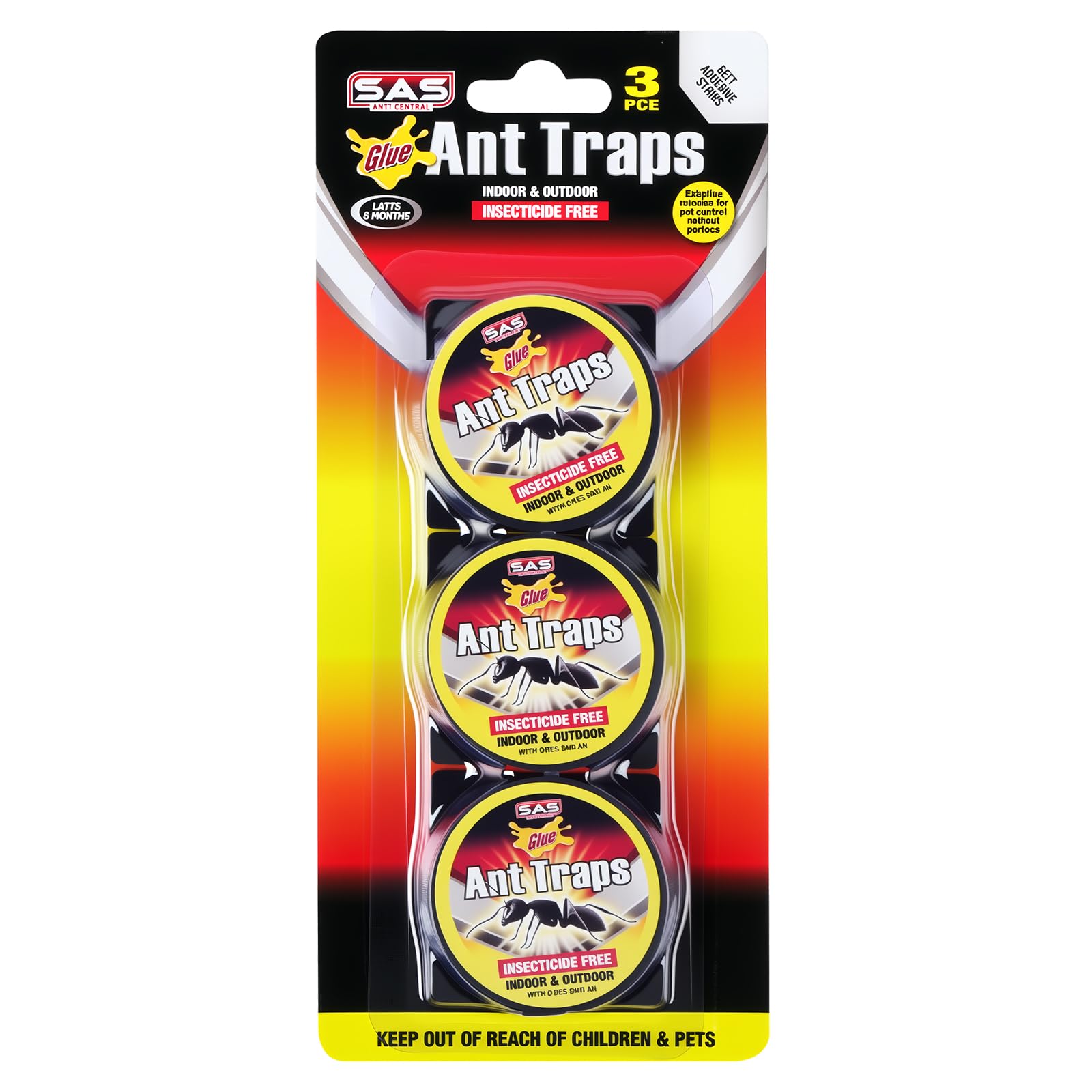 APXEL 3pcs Ant Killer Bait Station Destroys Ants and their Nests, Ant Traps Used Indoors Outdoor, Clean and Easy to Use, Creates No Mess, Kills Ant Colonies for Home & Garden
