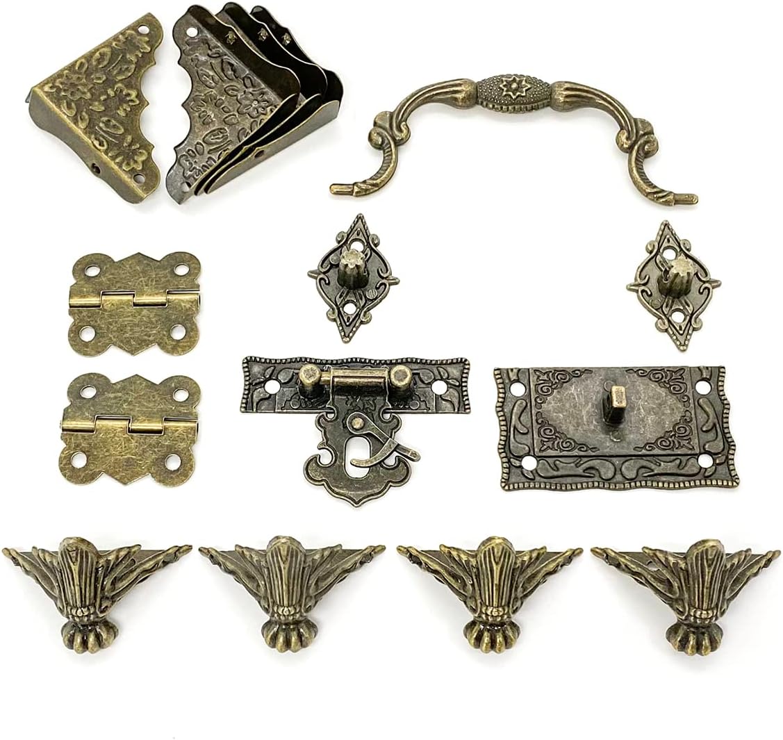 Antique Jewelry Box Hardware Kit Decorative for Small Wood Gift Box Crafts image 3