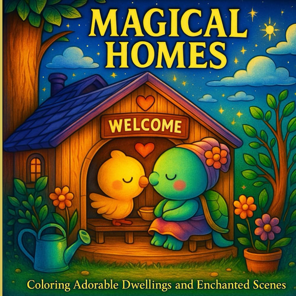 MAGICAL HOMES: Coloring Adorable Dwellings and Enchanted Scenes