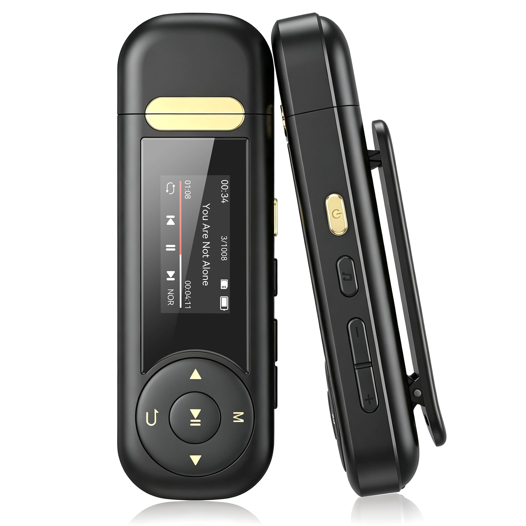 AGPTEK Reproductor MP3 USB-C y USB 2 en 1 Bluetooth 5.3 32GB Negro