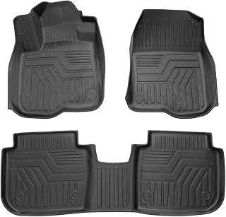 FIILINES Floor Mats Fit for Honda CR-V 2023 2024 (Only Fit 5 Seat) All Weather Floor Liners Waterproof Durable Front and Rear Row Liner Set CRV Accessories Black