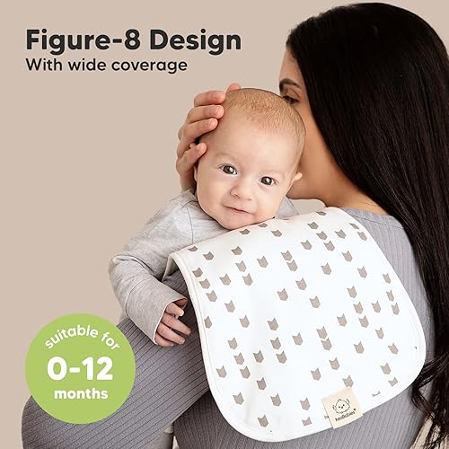 Miniatura 7 de Paquete de 5 sacos de dormir orgánicos para bebés y niños y niñas, sacos de dormir orgánicos (nube), paños para eructos (paisaje gris)