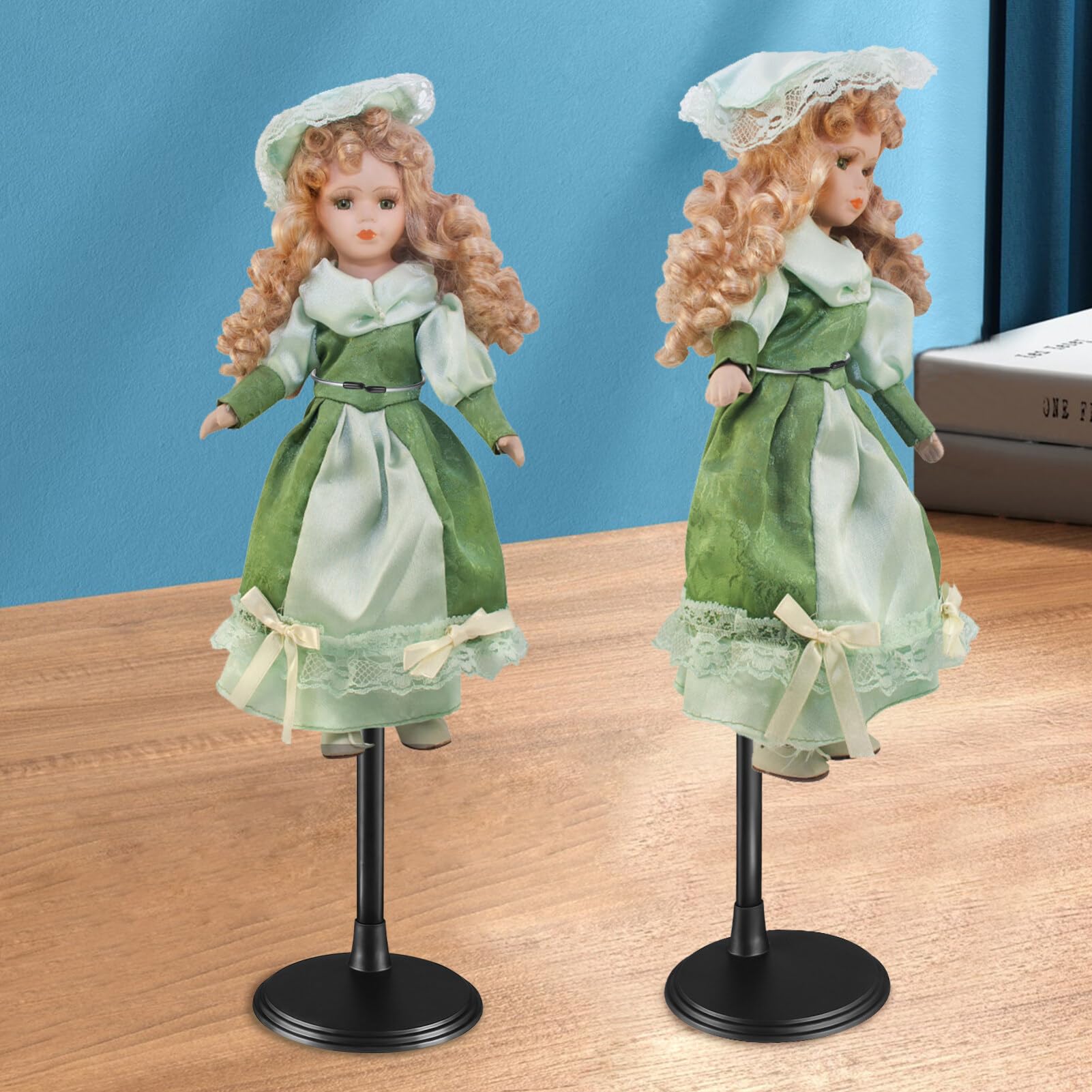 TOYANDONA 2 Pièces Hauteur Réglable Gabys Noir Dollhouae Affichage De Marionnettes De Poupée Support De Poupée Poupées Noires Organisateur De Jouets d'ours De Poupée Supports De Poupée