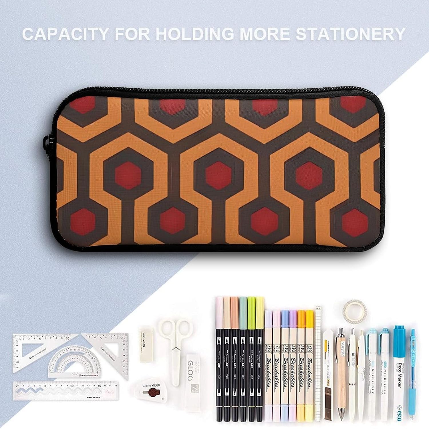 Lightweight Shining Pen Pouch with Metal Zipper image 3