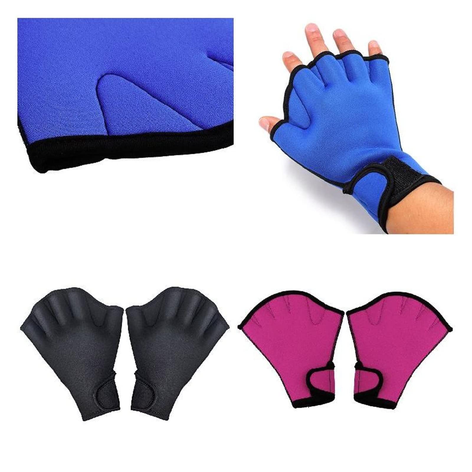 Rękawice do pływania z neoprenu, 1 para Rękawiczki do pływania Aquatic Fitness Wodoodporność Aqua Fit Paddle Training Rękawiczki bez palców Sprzęt do nurkowania do nurkowania, do surfowania,