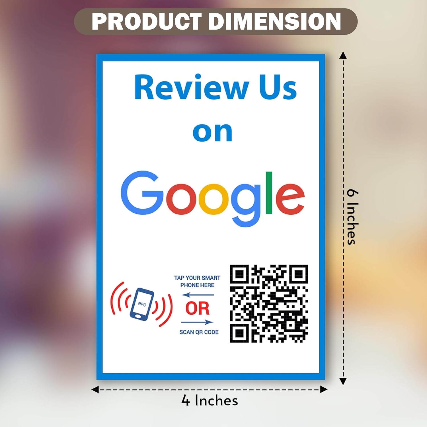 Google Review Stand - Touchless QR Code and NFC Tag - Tap & Scan Cards for Small Business Marketing - Boost Your Business Reviews