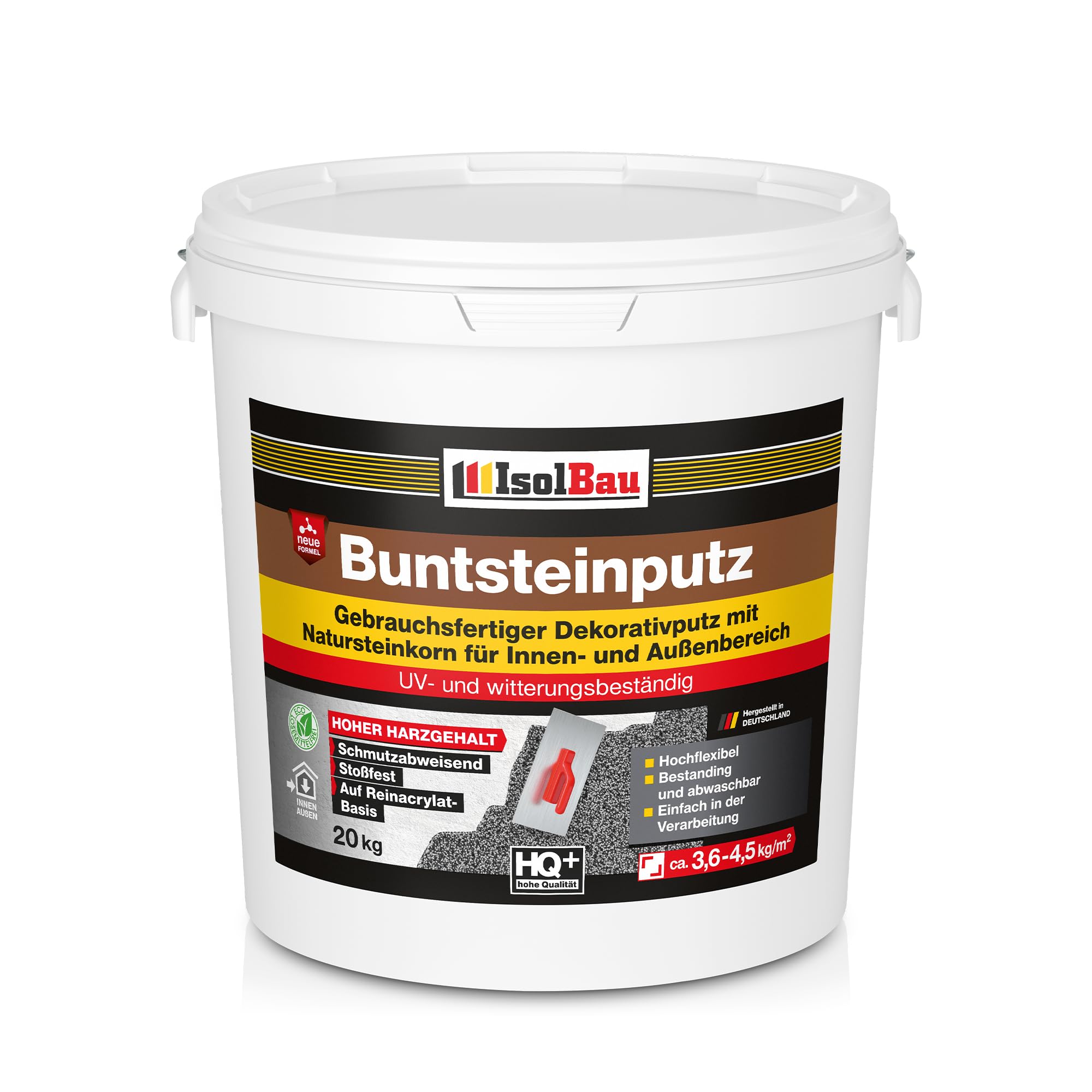 BP 60 Buntsteinputz Mosaikputz – Weiß, Sand/Gelb, 20 kg