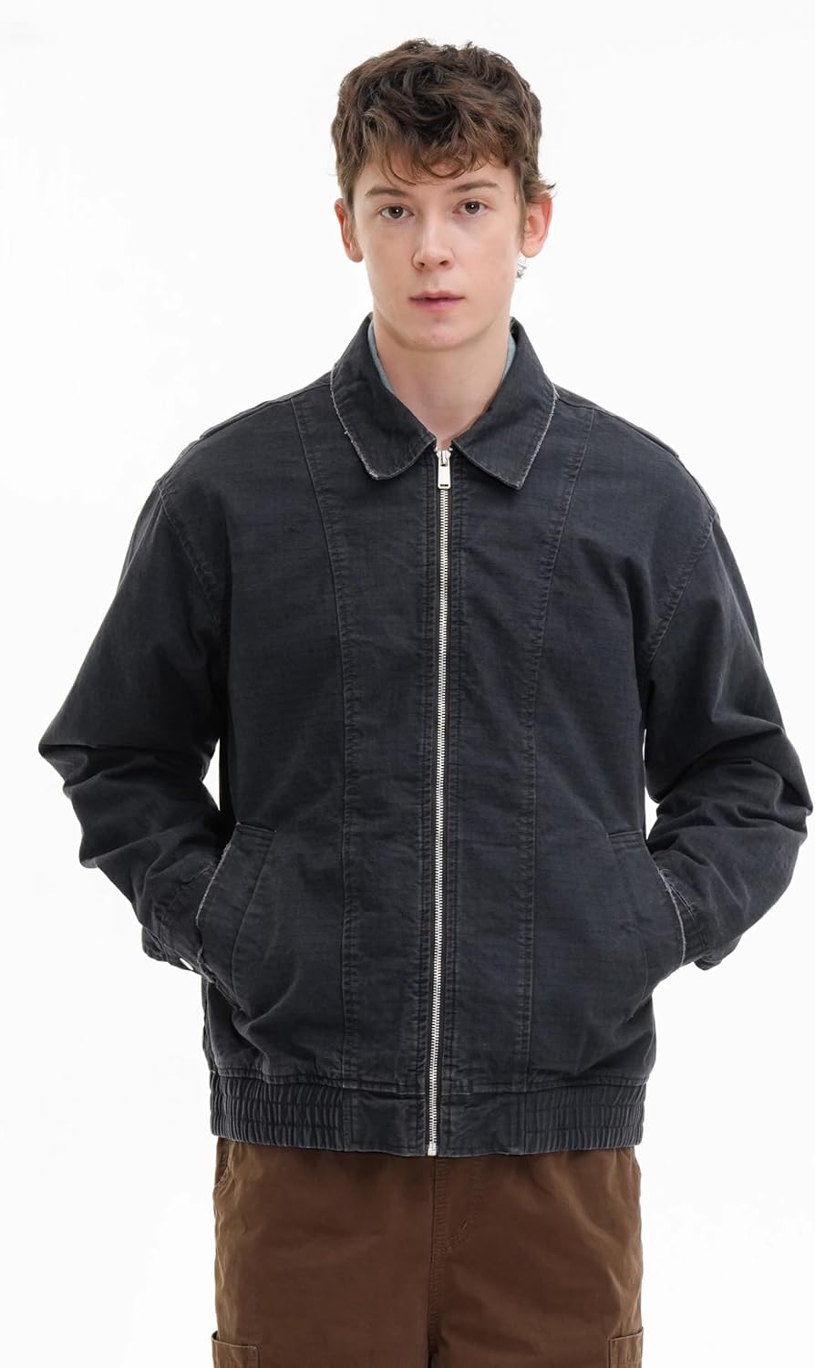 American retro Coat men's spring loose casual short jacket