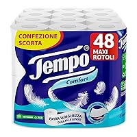 Tempo Carta Igienica Comfort, Morbida E Resistente - 48 Maxi Rotoli