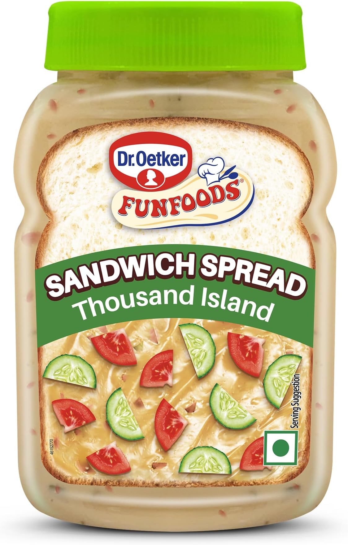 Dr. Oetker FunFoods Thousand Island Sandwich Spread, 225g/250g | Tangy, Creamy & Zesty Flavour with Tomato, Cucumber & Spices | Ready-to-Use | 100% Vegetarian | Perfect for Burgers, Sandwiches & Wraps