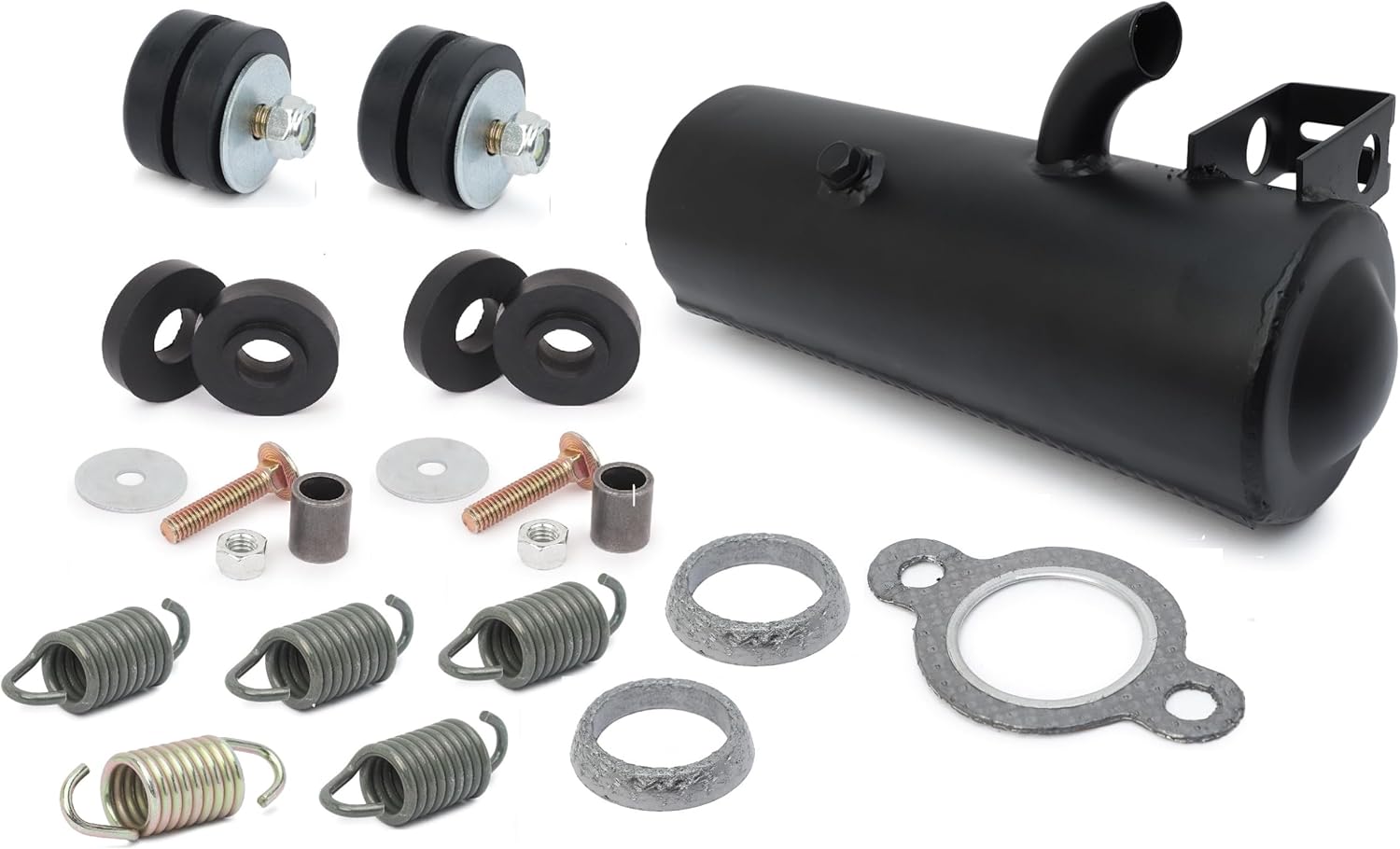 Muffler Silencer KIT W SEALS/SPRING Fits Polaris ATP 330 4x4 2004 2005