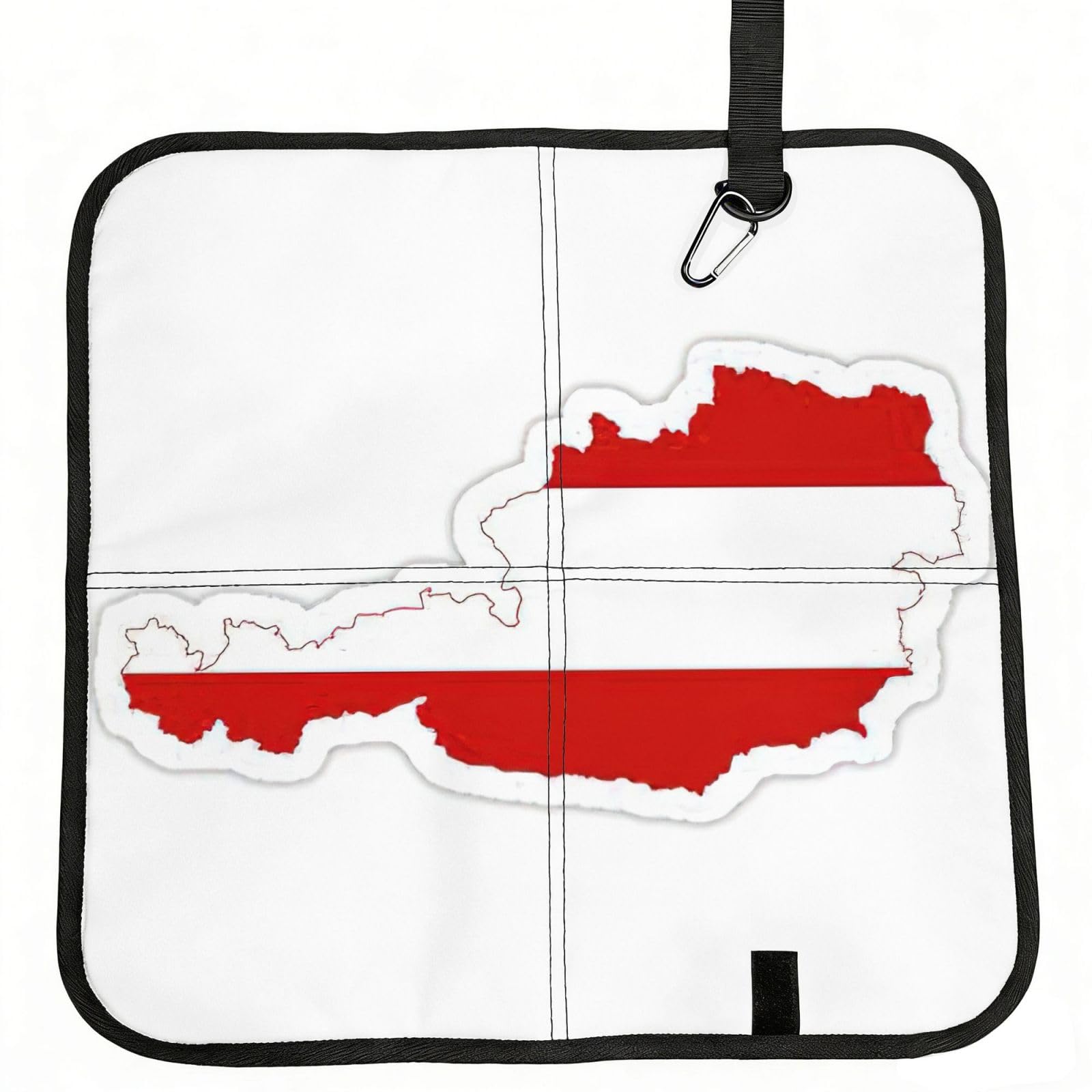 UVBDF Austrian Flag Map Print Outdoor Sitting Cushion Folding Seat Pad Compact Portable Picnic Bench Cushion Mat