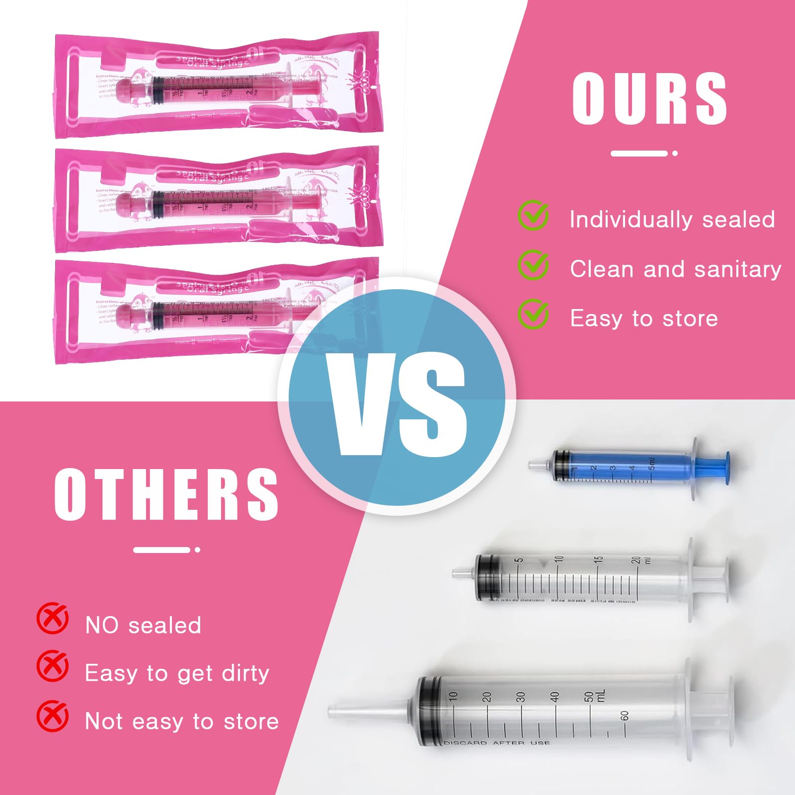TrelaCo Paquete de 20 jeringas de plástico de 10 ml para líquido con tapas, jeringa oral sin aguja, jeringa de medición de color, herramientas dispensadoras selladas individualmente para medición de