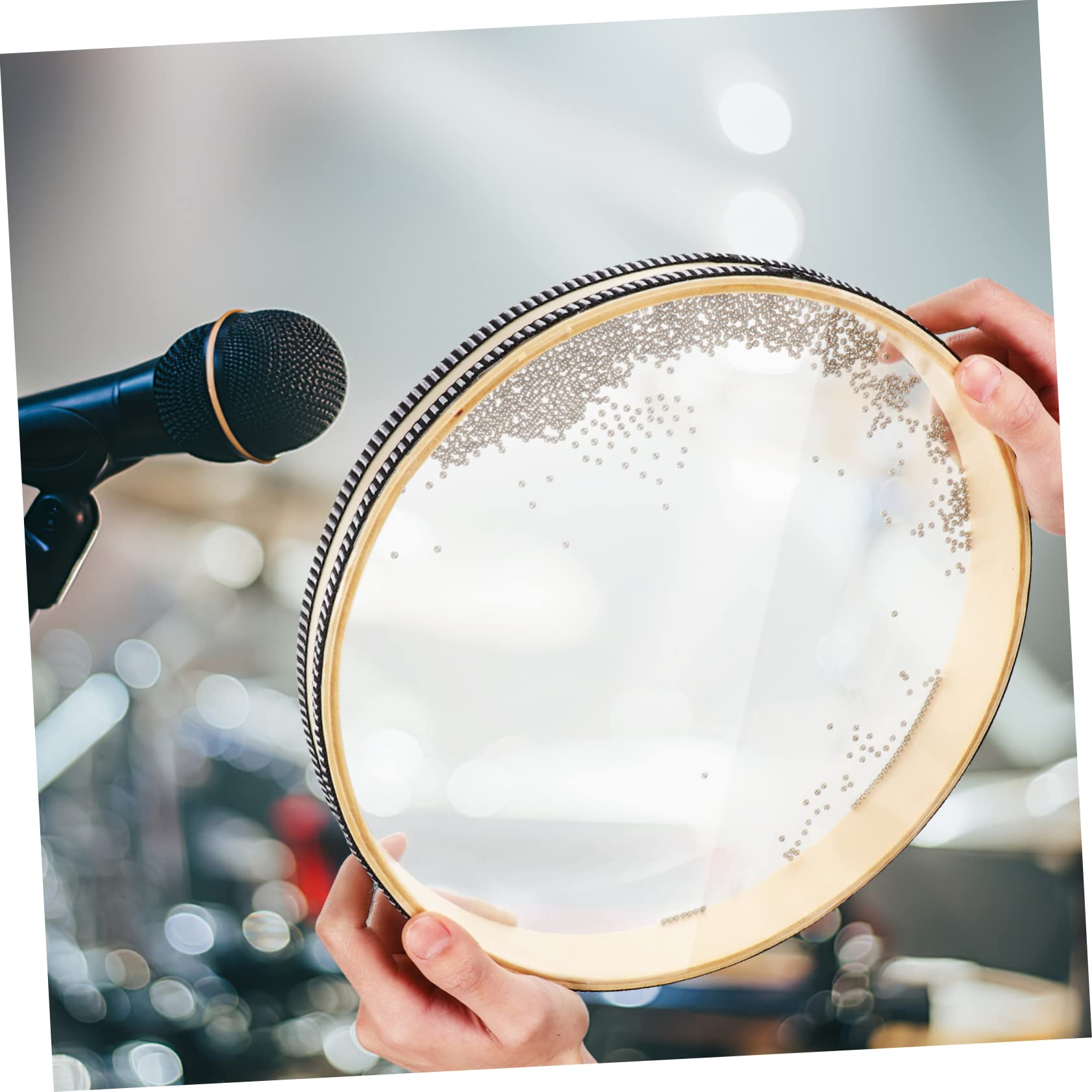 Abaodam Surftrommel Ozeantrommeln für Erwachsene, Klangheilung, Ozean mit Stahlkugeln, großes Musikinstrument, rund, Klangheilung, 2 Stück